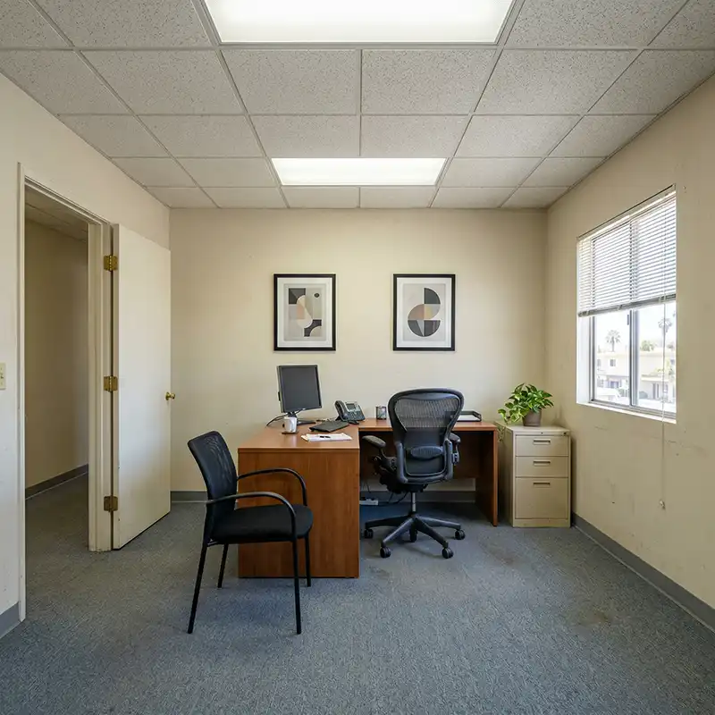 Commercial Painting Service Digital color rendering of a San Diego office before painting by CG Pro Painting